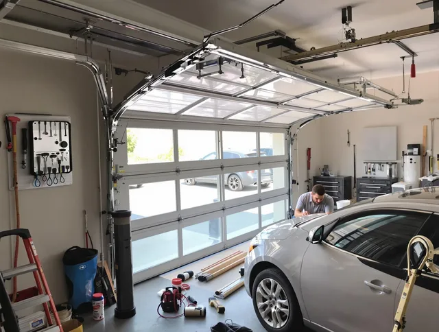 Garage door noise reduction service by Fort Carson Garage Door Repair in Fort Carson