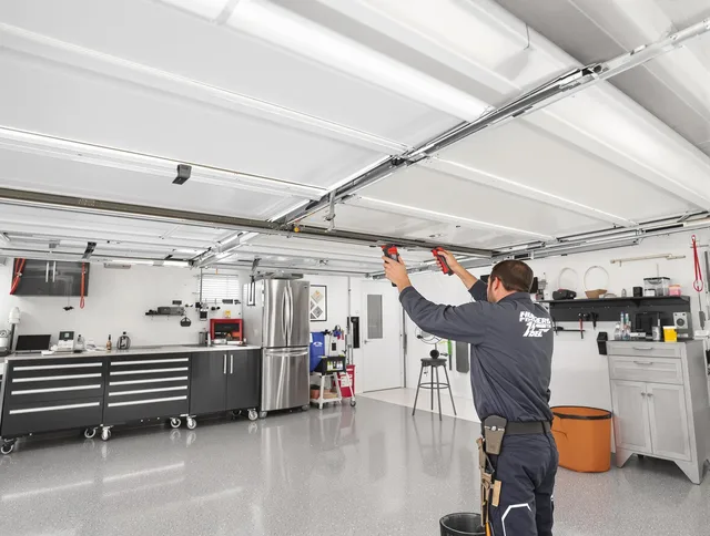 Overhead garage door repair service by Fort Carson Garage Door Repair in Fort Carson